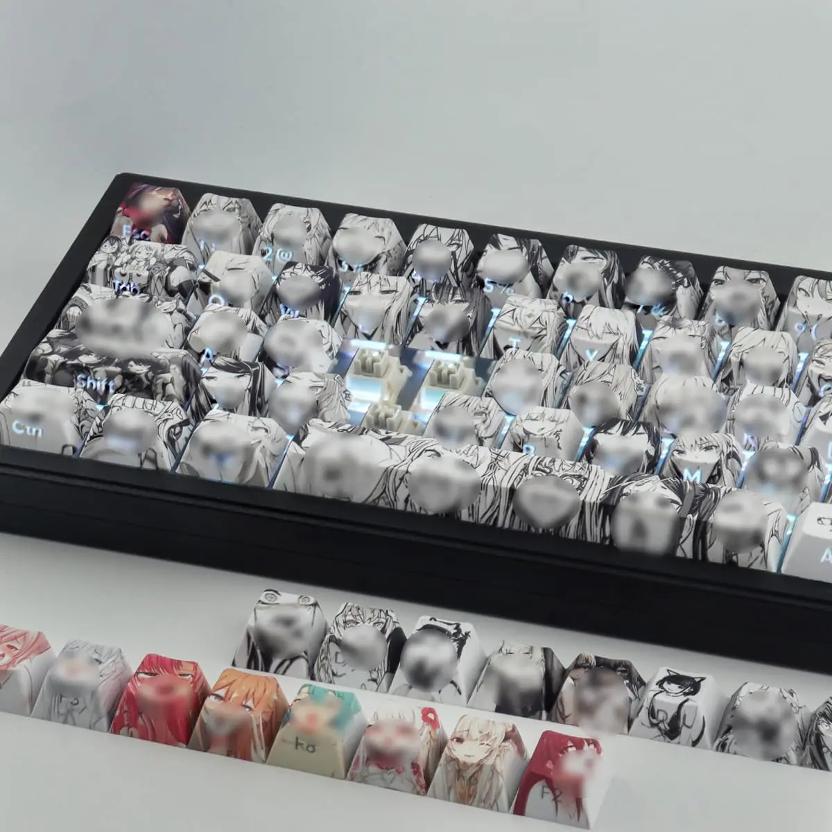 Tsungup Anime Keycaps-SidePrint Set, 129 Keys, PBT, Cherry Profile | Unique Light-Through Design - view 2