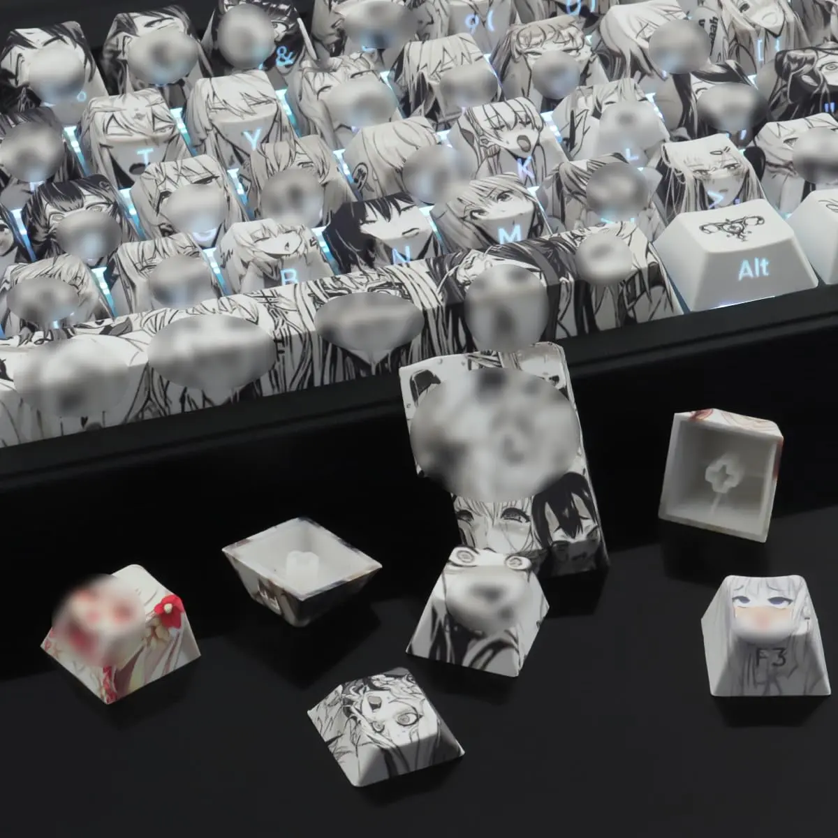 Tsungup Anime Keycaps-SidePrint Set, 129 Keys, PBT, Cherry Profile | Unique Light-Through Design - view 3
