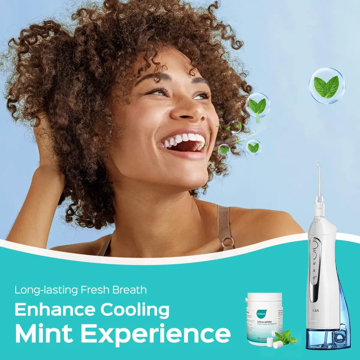 COSLUS C20 Water Dental Flosser with Whitening Kit, 300ml | ADA Accepted Oral Irrigator - view 5