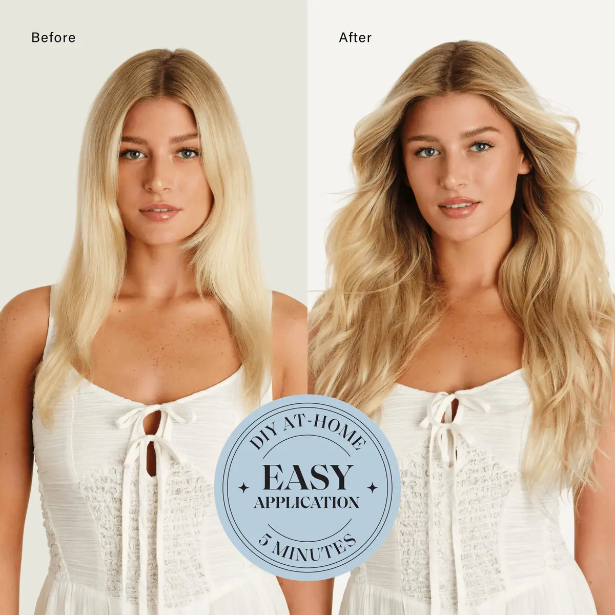 LUXY Classic Clip-In Hair Extensions 20 Inch | 100% Remy Human Hair for Natural Volume & Length - view 2