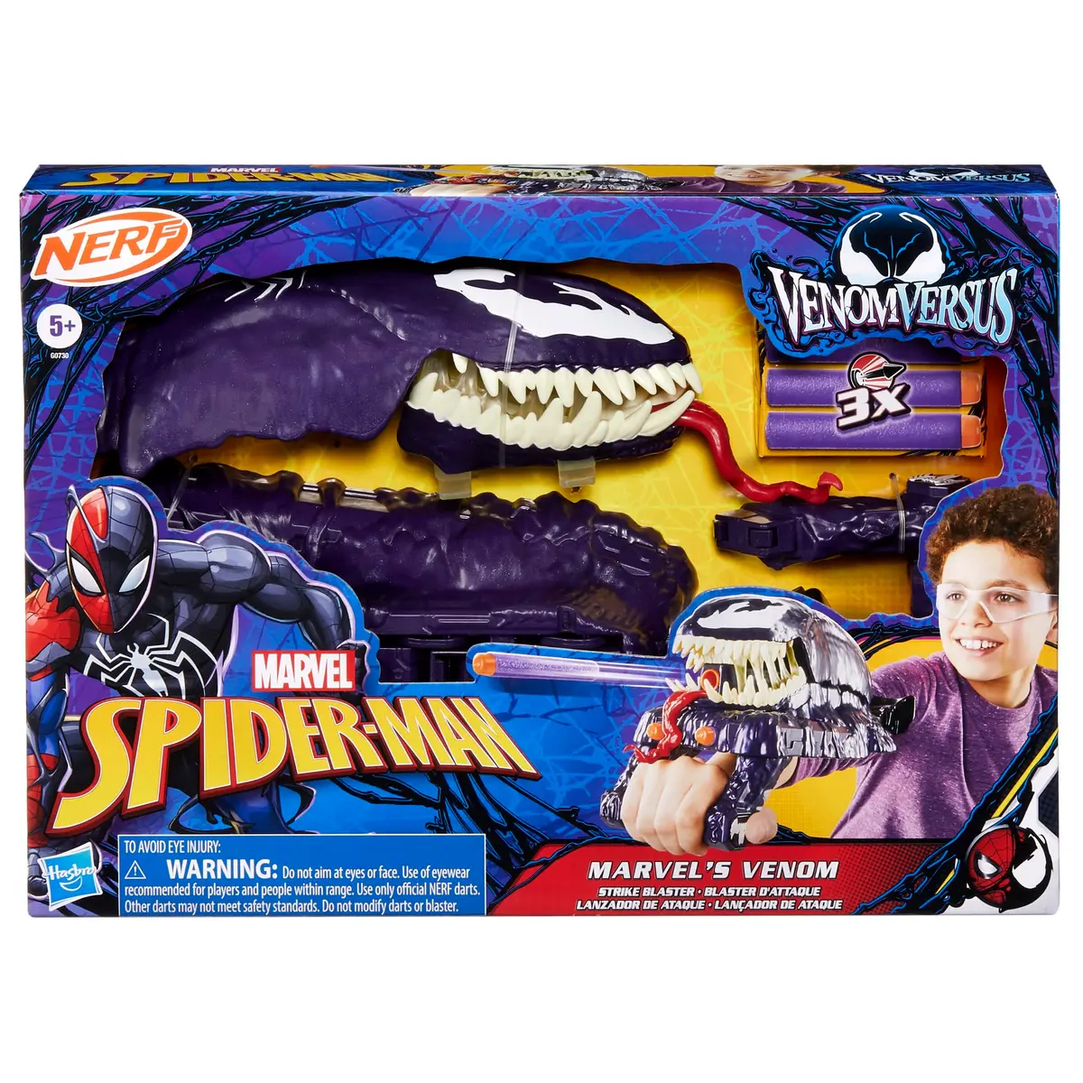 Marvel Spider-Man VenomVersus Marvel’s Venom Strike Blaster, NERF Spider-Man Toy, Super Hero Toys for Kids Ages 5+ | Venom Symbiote Power - view 2