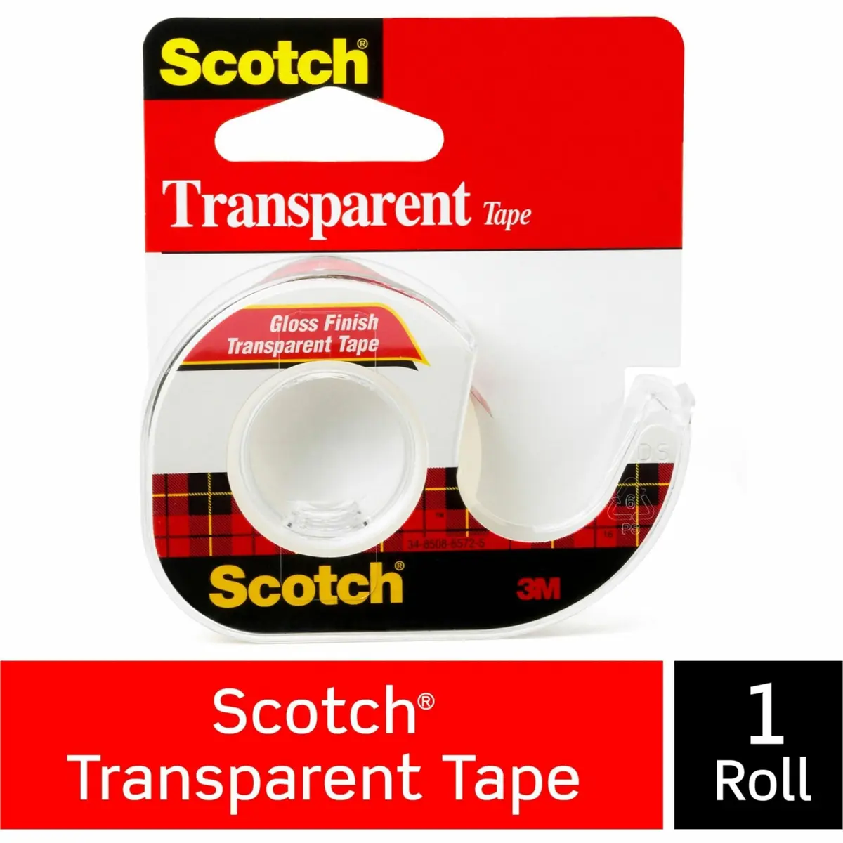 Scotch Transparent Tape with Dispenser 12.7 mm x 11.4 m (0.5 in x 450 in) | 3 Rolls, Crystal Clear - view 9