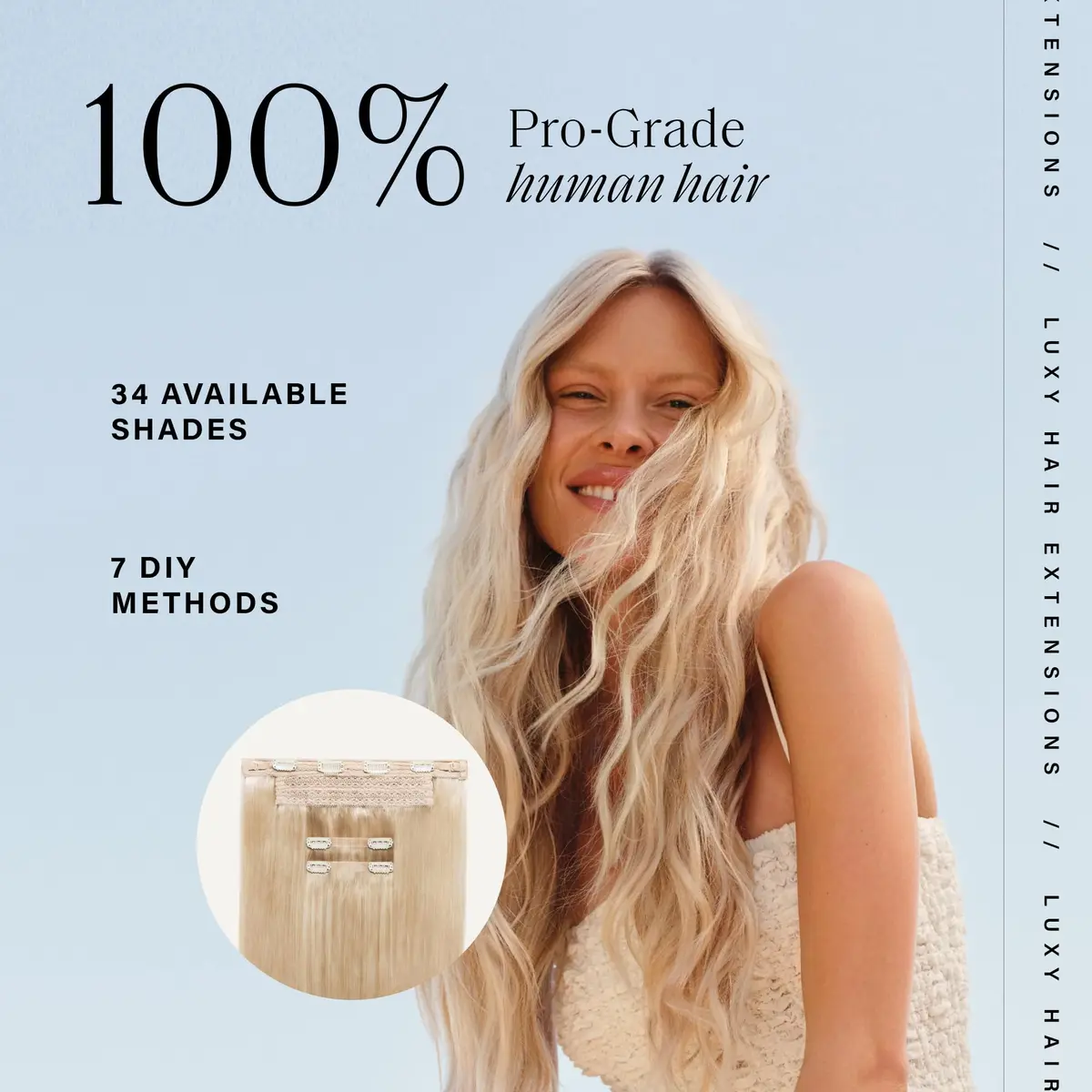 LUXY Scalp Hair Fill-In Extensions Dark Brown Balayage 12" | Natural Coverage & Seamless Blend - view 6