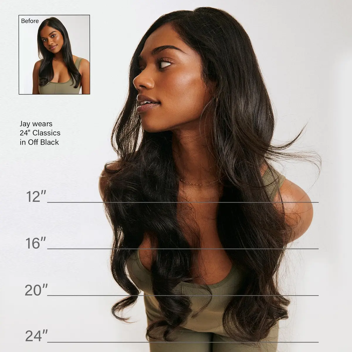 Luxy Hair Extensions Mocha Brown 20 Inch | 220g Thick Clip-In Human Hair - view 6