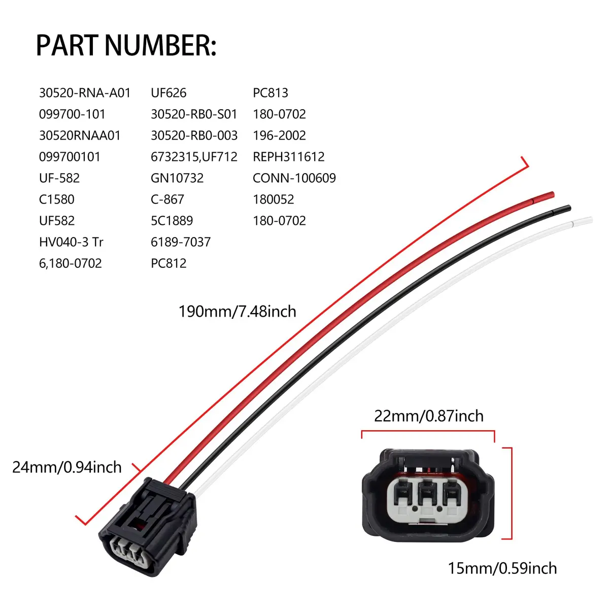 HiSport Ignition Coil Connector Harness Replacement for Honda & Acura 4PCS | Compatible with Honda 2006-2019 - view 5
