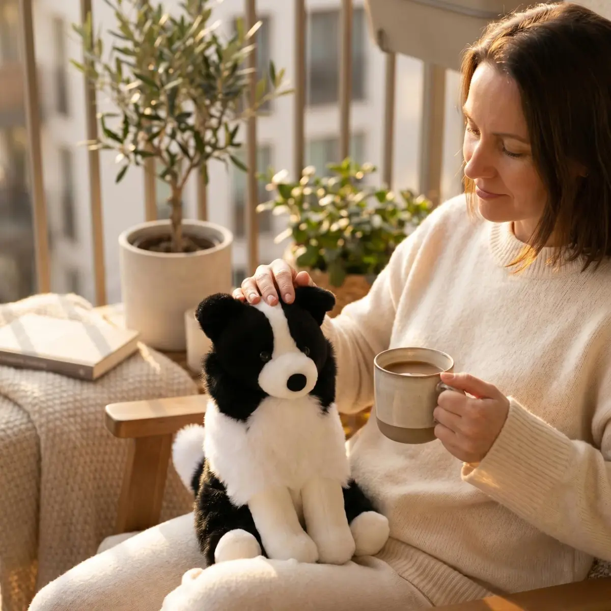 WEIGEDU Border Collie Stuffed Animal Plush Dog 12 Inch (30.48 cm) | Realistic & Cuddly Toy - view 4