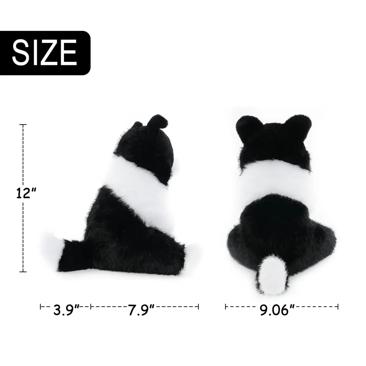 WEIGEDU Border Collie Stuffed Animal Plush Dog 12 Inch (30.48 cm) | Realistic & Cuddly Toy - view 2