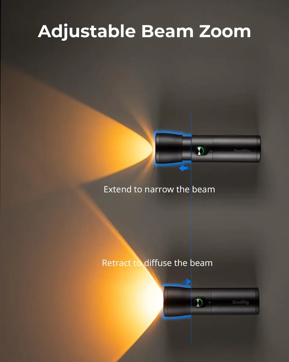 SmallRig RF 10C 10W Zoomable LED Photography Flashlight 154mm (6.1in) | Portable Spotlight for Video & Photography - view 5