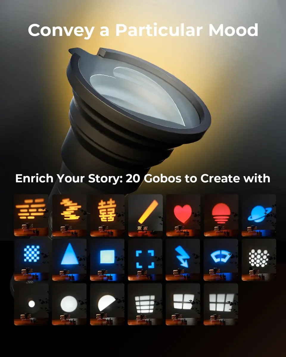 SmallRig RF 10C 10W Zoomable LED Photography Flashlight 154mm (6.1in) | Portable Spotlight for Video & Photography - view 2