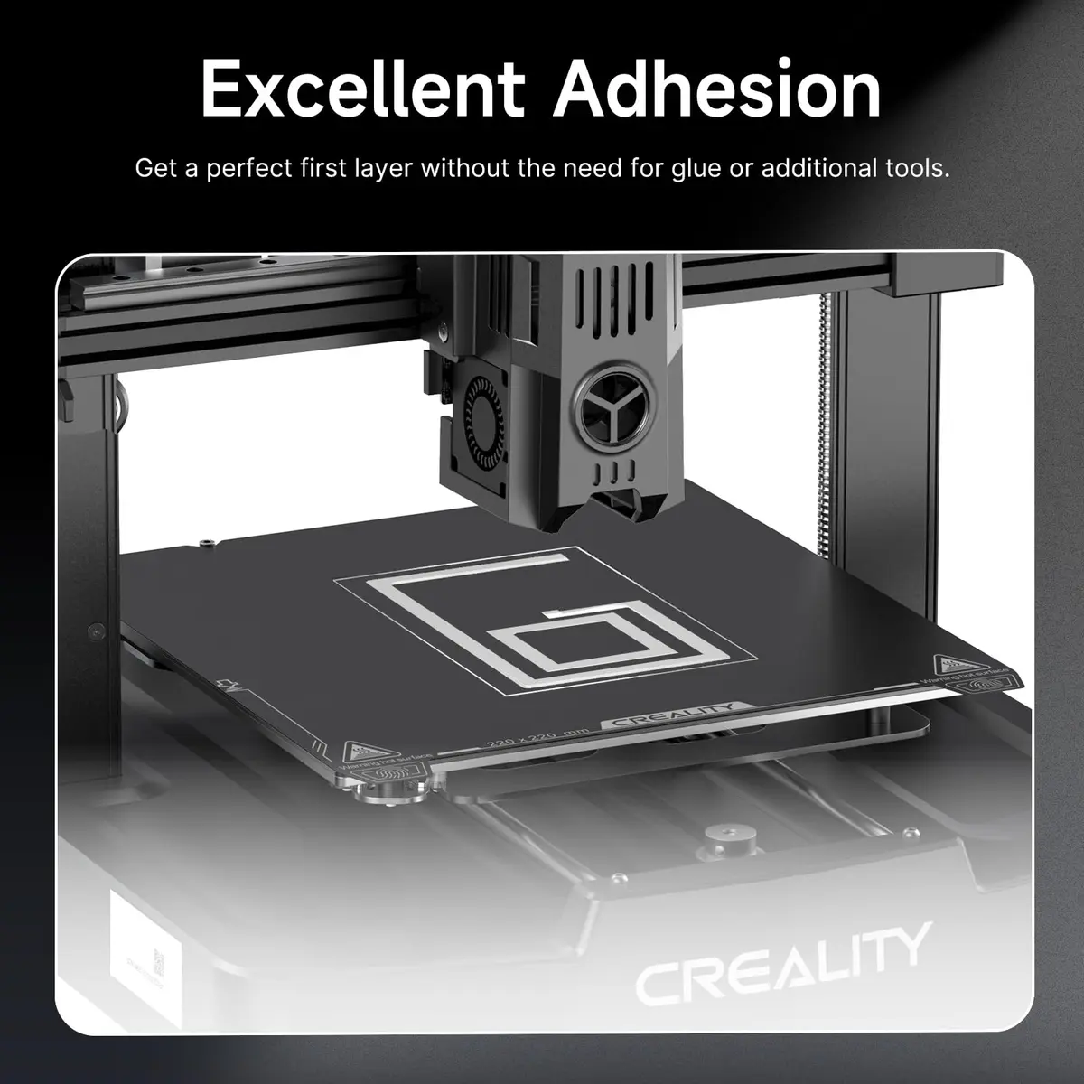 Creality 3D Printer Build Plate Black EP Plate 235 x 235mm (9.25 x 9.25 inch) | Textured Spring Steel for Ender 3 V3 SE, K1, K1C, Ender 5 S1 - view 2