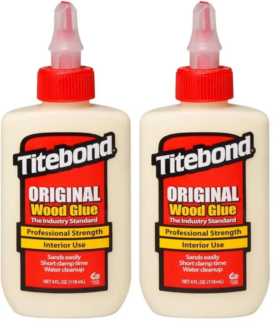 Titebond Original Wood Glue 5062, Industry Standard, 4 fl oz (118 ml) Bottles (Pack of 2) | Bonds Stronger Than Wood - main product image