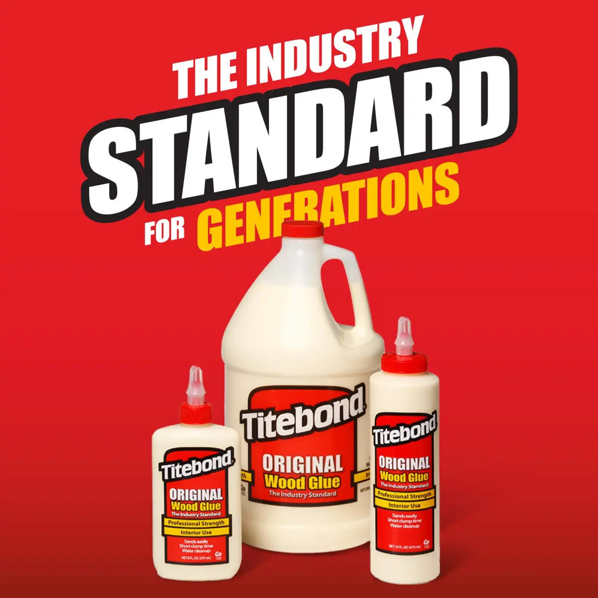 Titebond Original Wood Glue 5062, Industry Standard, 4 fl oz (118 ml) Bottles (Pack of 2) | Bonds Stronger Than Wood - view 2