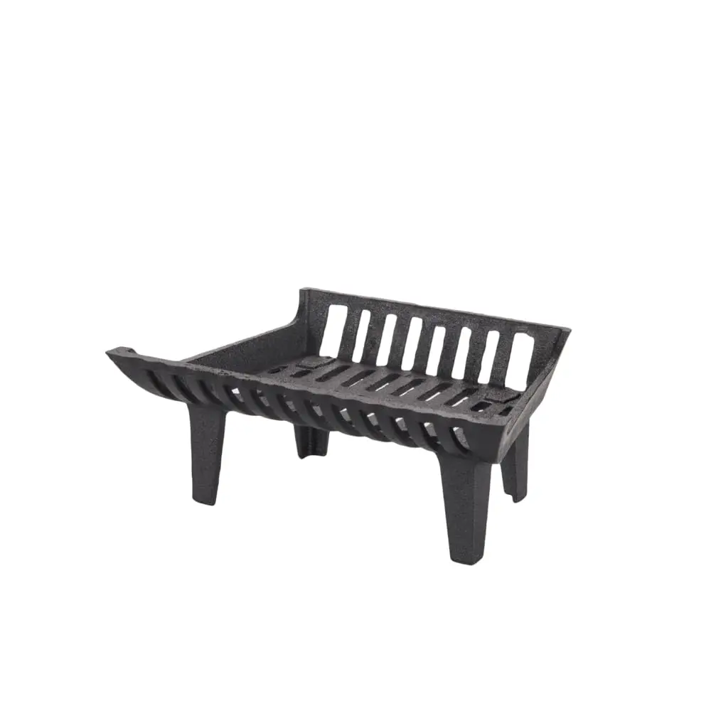 Flame Genie Heavy-Duty Cast Iron Fireplace Grate, 17" | 4" Clearance for Efficient Wood Burning - main product image