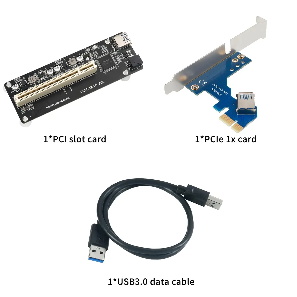Trotwei Blue PCIe to PCI Adapter Card with Bracket, 120mm Mini PCB | Industrial-Grade Stability - view 6