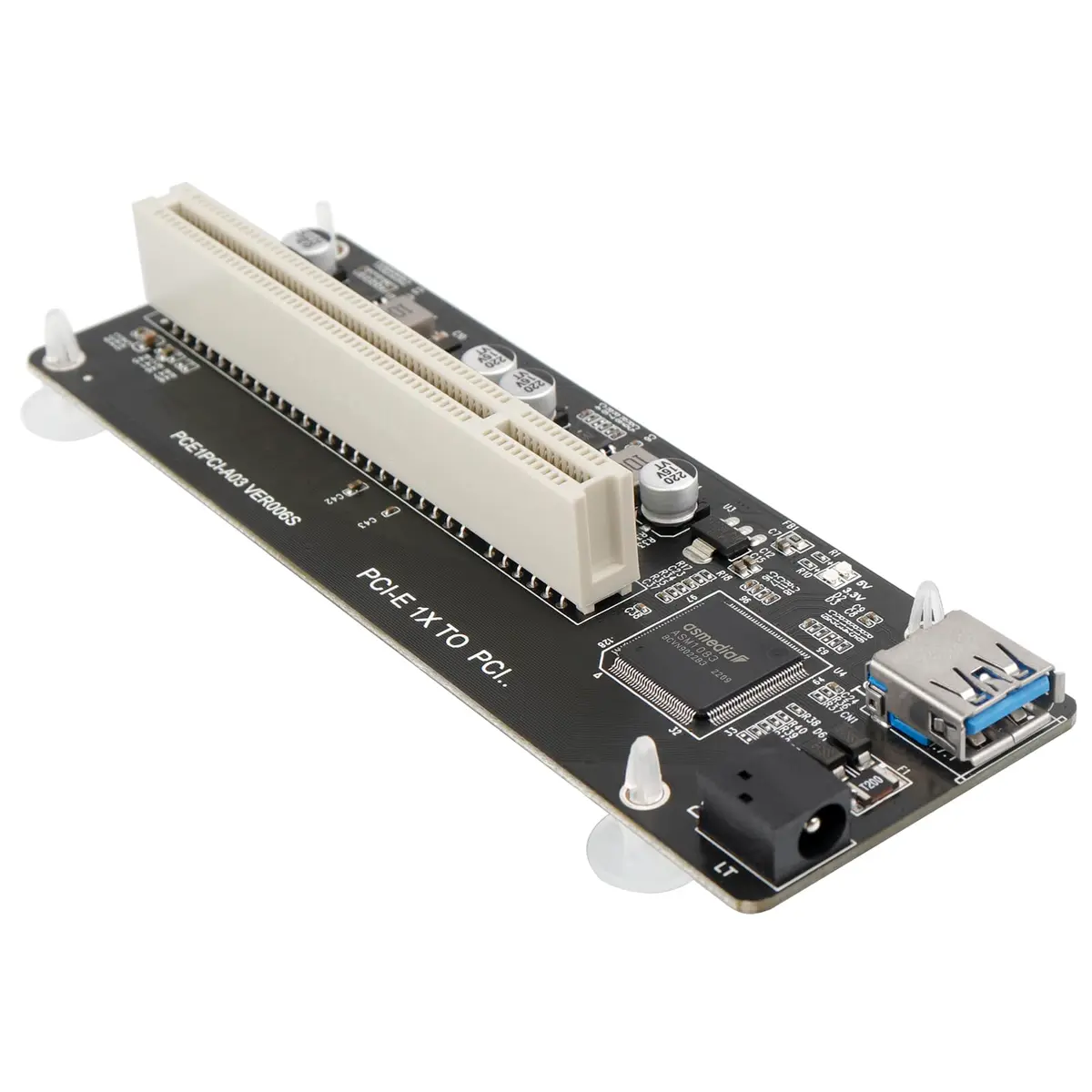 Trotwei Blue PCIe to PCI Adapter Card with Bracket, 120mm Mini PCB | Industrial-Grade Stability - view 2