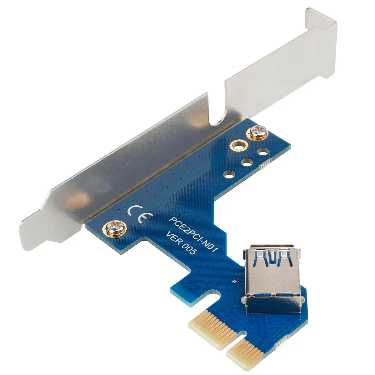 Trotwei Blue PCIe to PCI Adapter Card with Bracket, 120mm Mini PCB | Industrial-Grade Stability - view 4