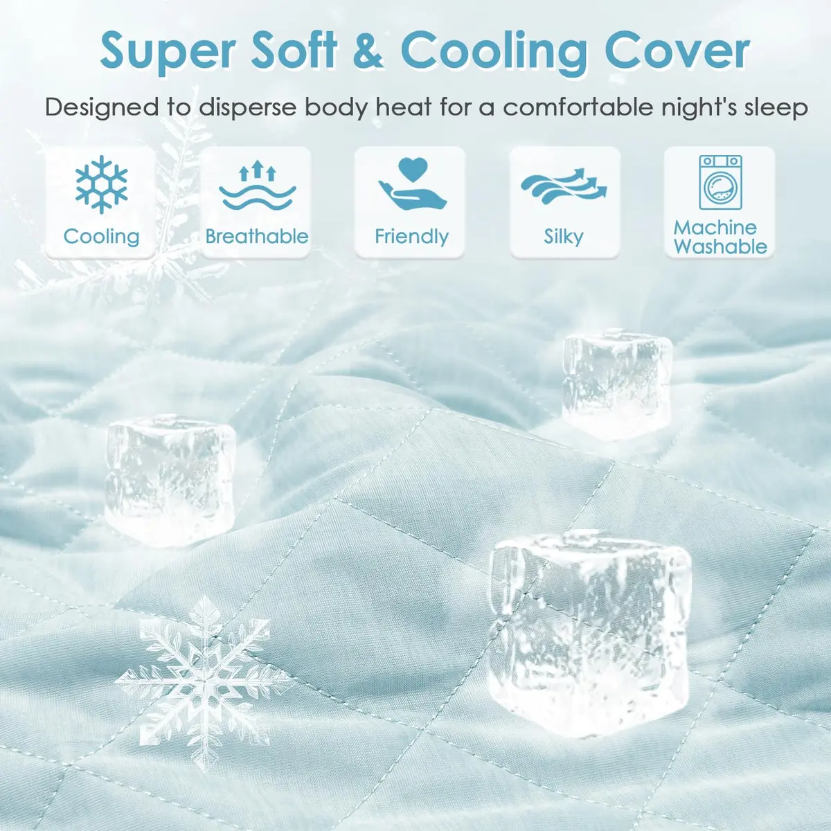 NEPPT Wedge Pillow for Seniors Side Sleeping Post Surgery | Cooling Back Support (110 chars) - view 2
