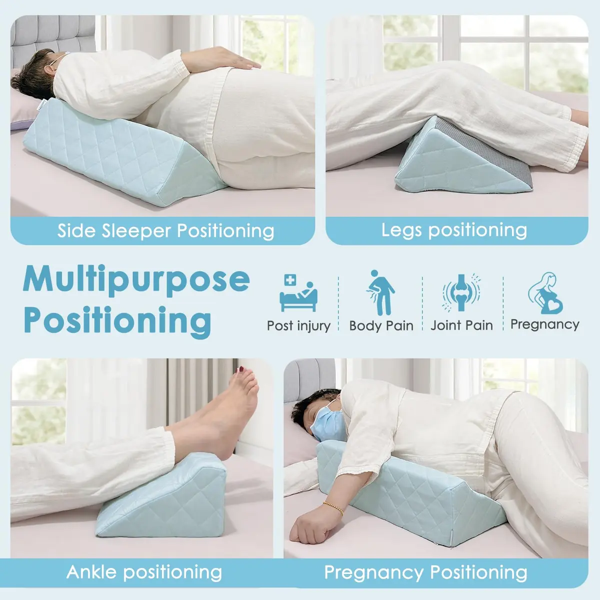 NEPPT Wedge Pillow for Seniors Side Sleeping Post Surgery | Cooling Back Support (110 chars) - view 4