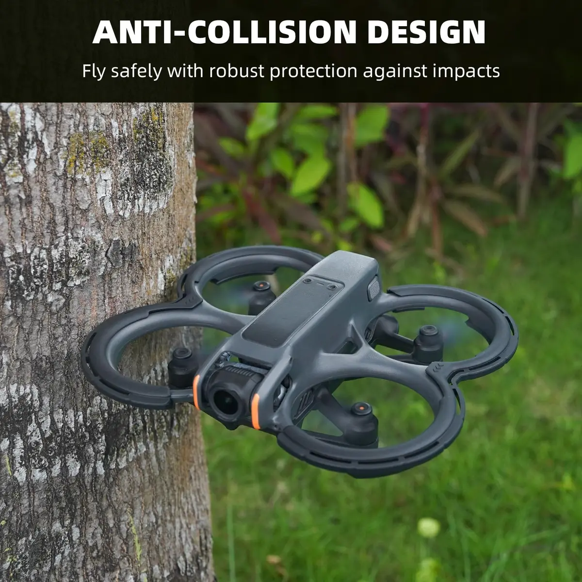 BRDRC Avata 2 Bumper Guards Accessories, Propeller Guard Protector Gimbal Protective Anti-Collision Ring Cover for DJI Avata 2 Fly More Combo (Orange) | High-Impact TPU - view 6