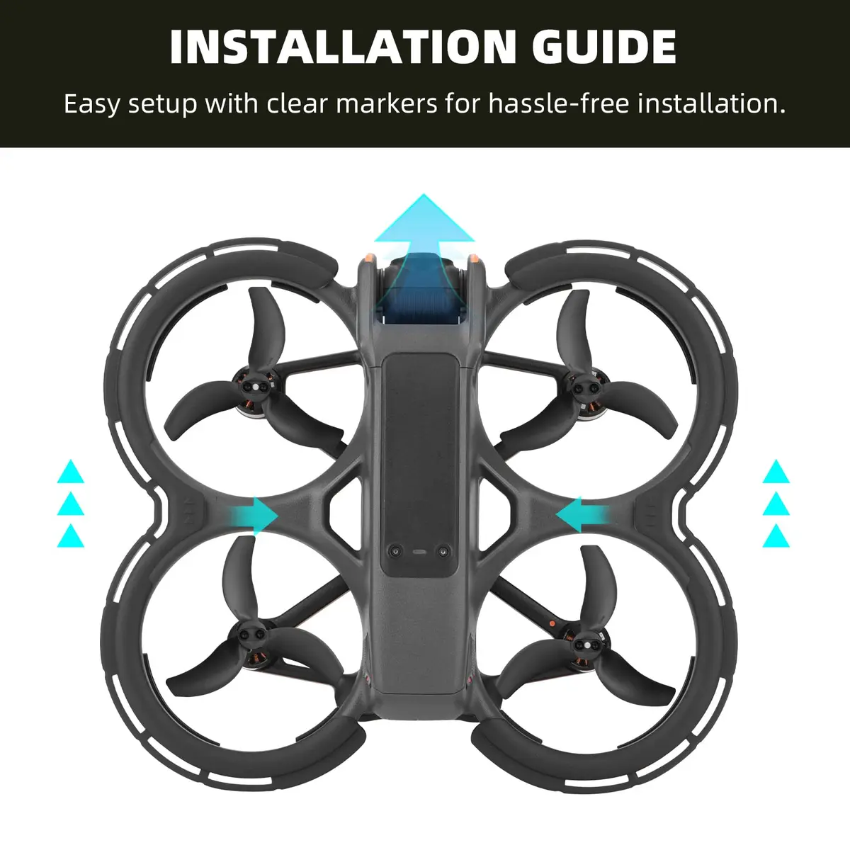BRDRC Avata 2 Bumper Guards Accessories, Propeller Guard Protector Gimbal Protective Anti-Collision Ring Cover for DJI Avata 2 Fly More Combo (Orange) | High-Impact TPU - view 7