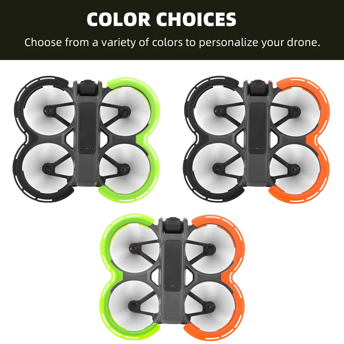 BRDRC Avata 2 Bumper Guards Accessories, Propeller Guard Protector Gimbal Protective Anti-Collision Ring Cover for DJI Avata 2 Fly More Combo (Orange) | High-Impact TPU - view 8