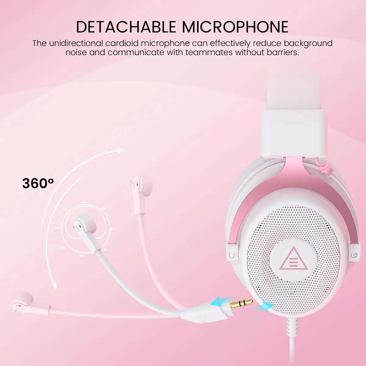EKSA E900 Wired Gaming Headset with Microphone for PS4, PS5, Xbox | Over Ear, Noise Cancelling Mic, 3.5mm Jack - view 4