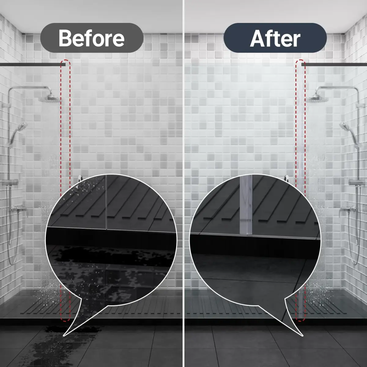 AmazerBath Shower Door Seal Strip 78.75 inches (6.56 ft) | Prevents Water Leaks - view 6