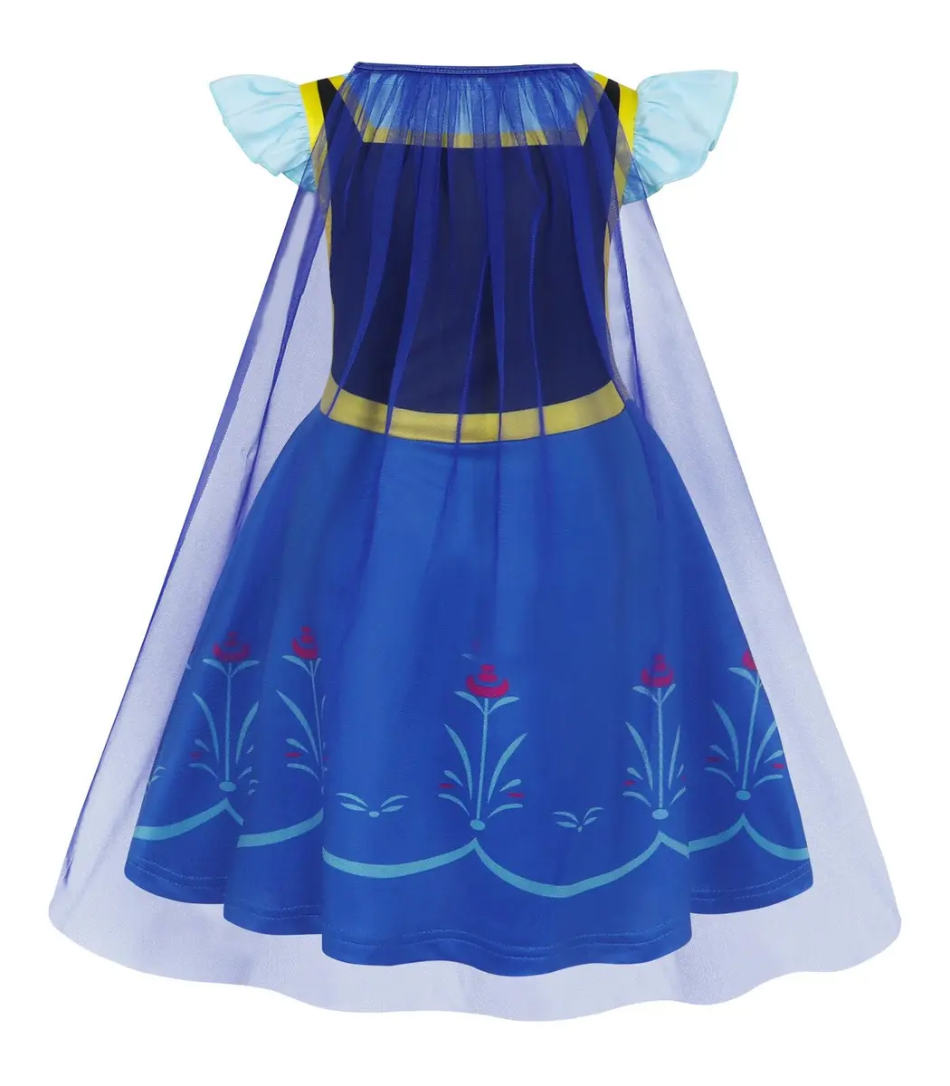 WonderBabe Snow Queen Princess Costume Girls 5-6 Years | Vibrant Halloween Dress - view 2