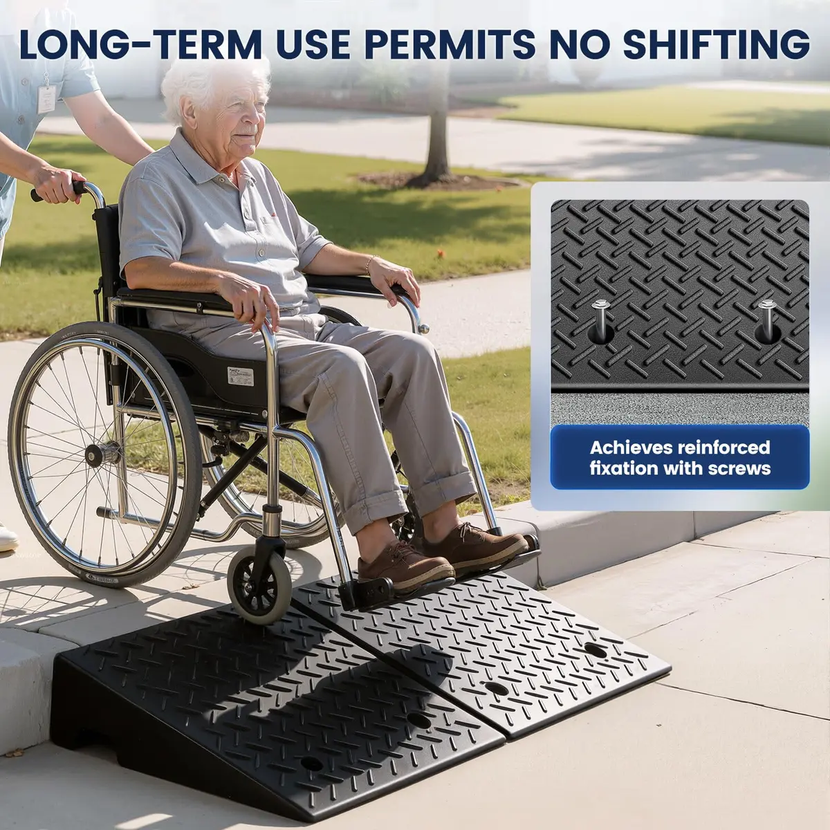 KROAK Heavy-Duty Rubber Curb Ramps 2-Pack | 5" Height & Extra-Wide 18.8" Support 11800LBS - view 5