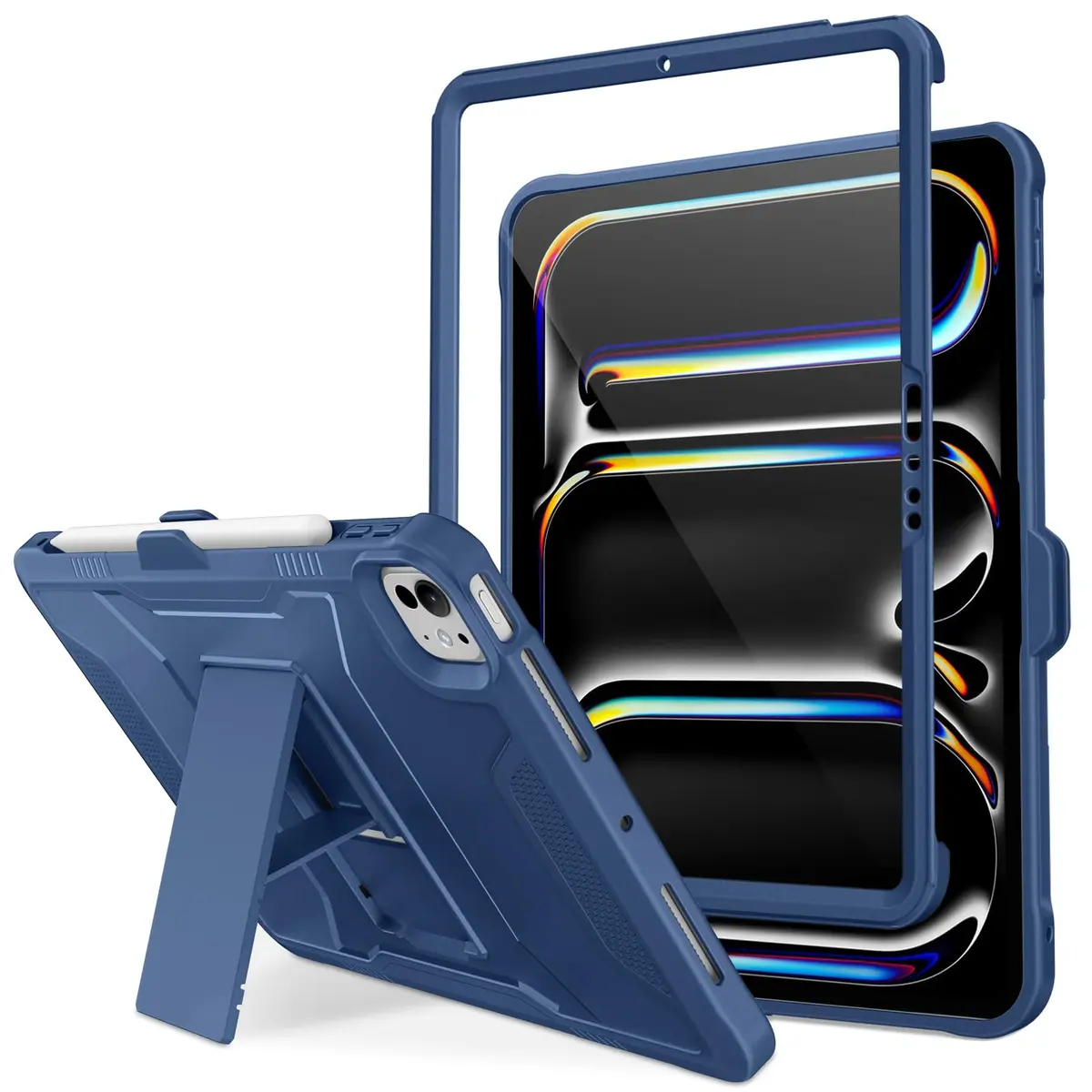 DTTO for iPad Pro 11 Inch Case (M5) 2025 / (M4) 2024, Navy Blue | Shockproof & Built-in Kickstand (110 characters) - main product image