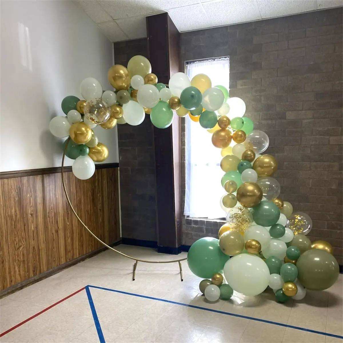 HILAVO Sage Green Balloons Set 60Pcs 12 Inch Olive Macaron Pastel Green Balloons with Metallic Confetti Gold Jungle Latex Balloon | Assorted Colors Value Pack - view 4