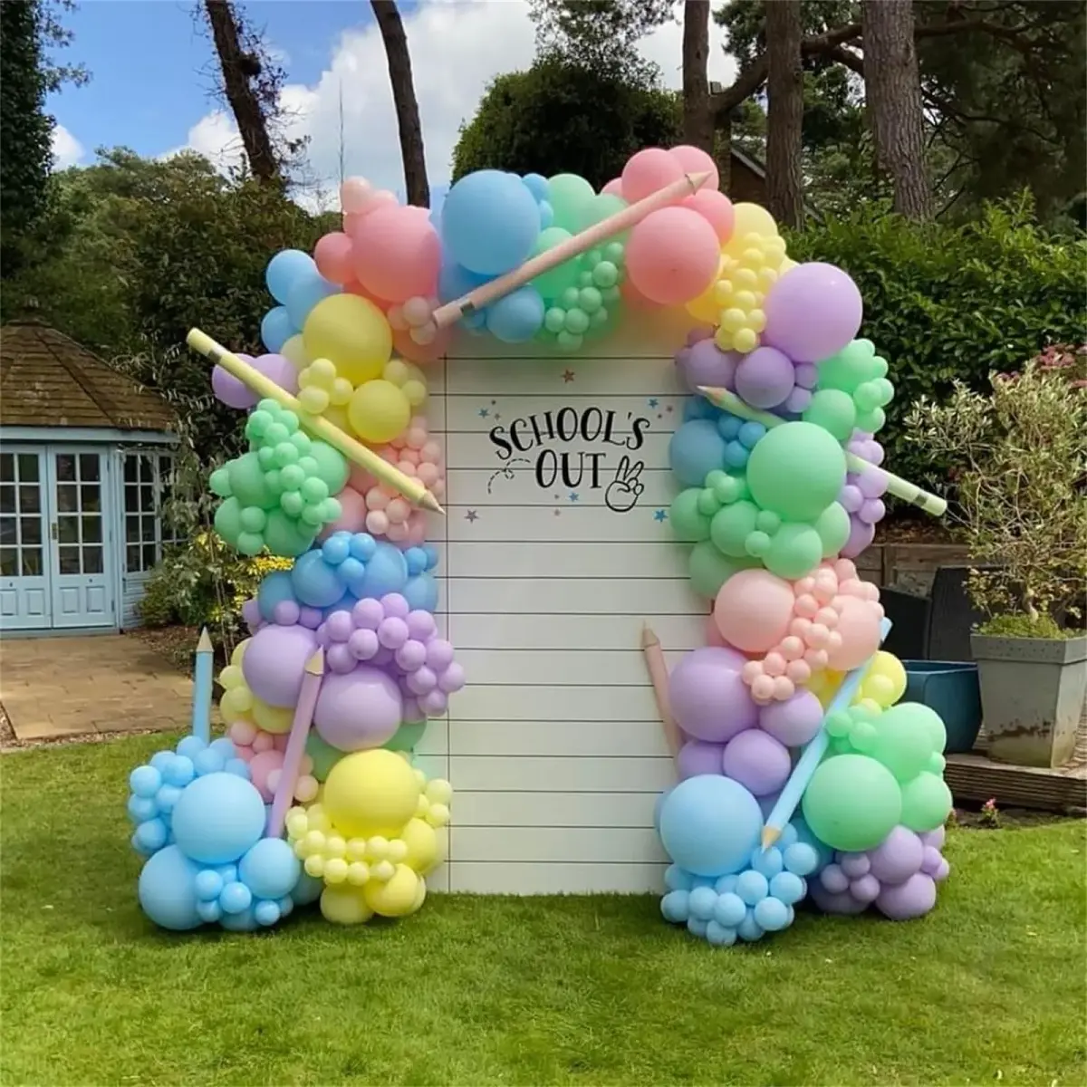 HILAVO Pastel Rainbow Balloons 60Pcs 12 Inch | Assorted Colors Latex Balloon for Party Decorations - view 7