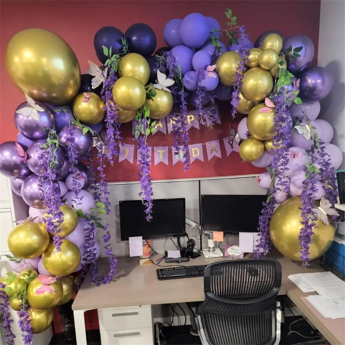 HILAVO Purple Gold Balloons Set 60Pcs 12 Inch | Assorted Colors Balloon for Party Planners - view 8