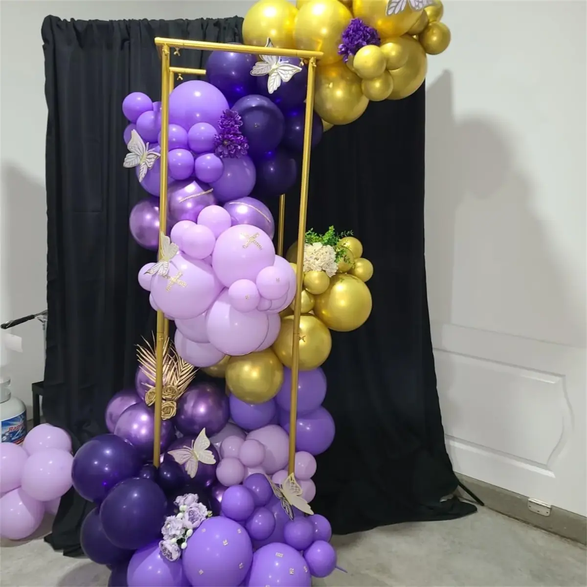 HILAVO Purple Gold Balloons Set 60Pcs 12 Inch | Assorted Colors Balloon for Party Planners - view 3