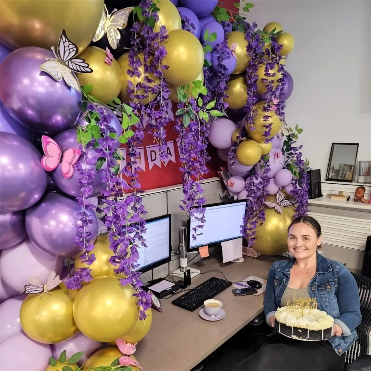 HILAVO Purple Gold Balloons Set 60Pcs 12 Inch | Assorted Colors Balloon for Party Planners - view 4
