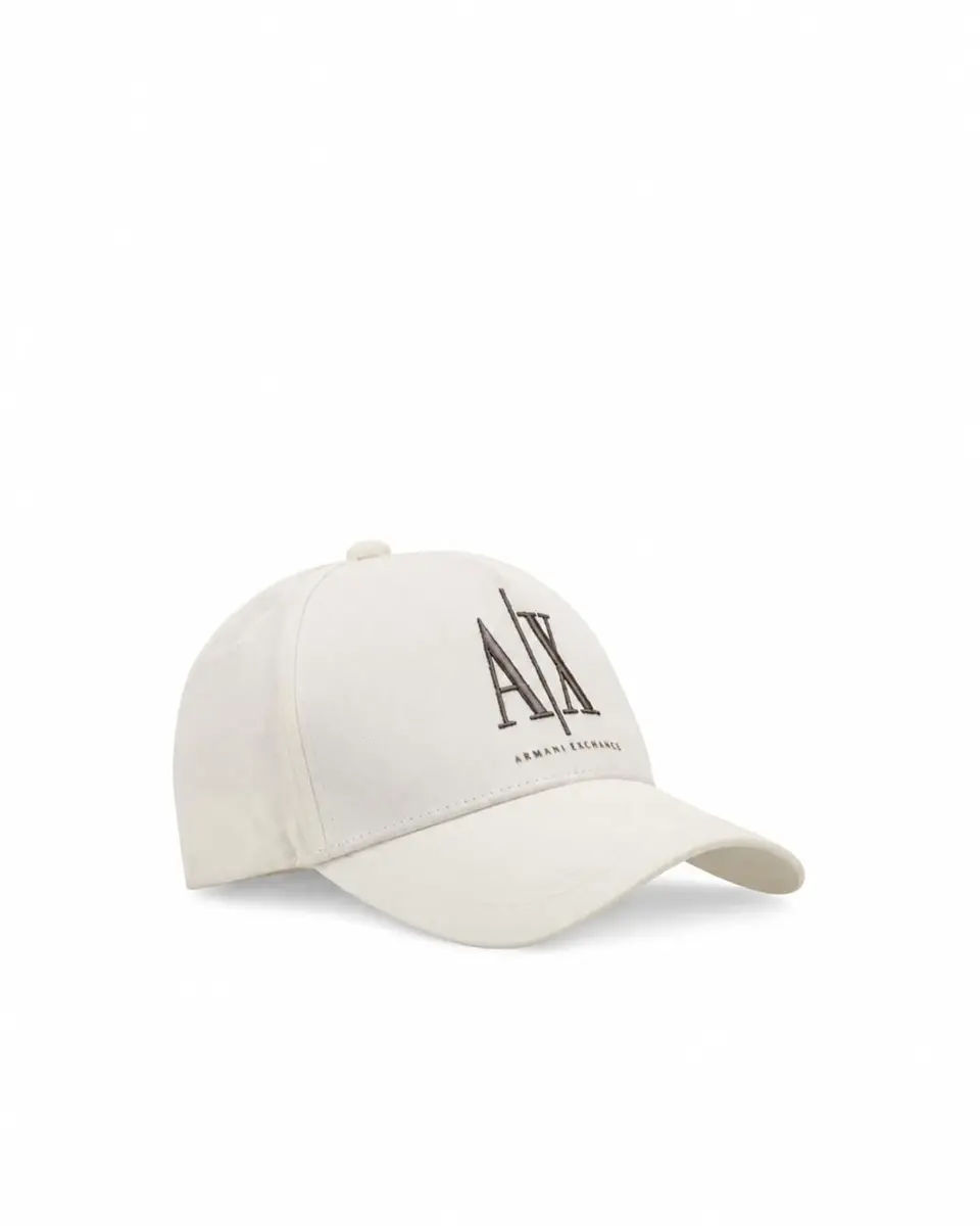 Armani Exchange Men's Icon Logo Hat, Off White | Adjustable Baseball Cap - main product image