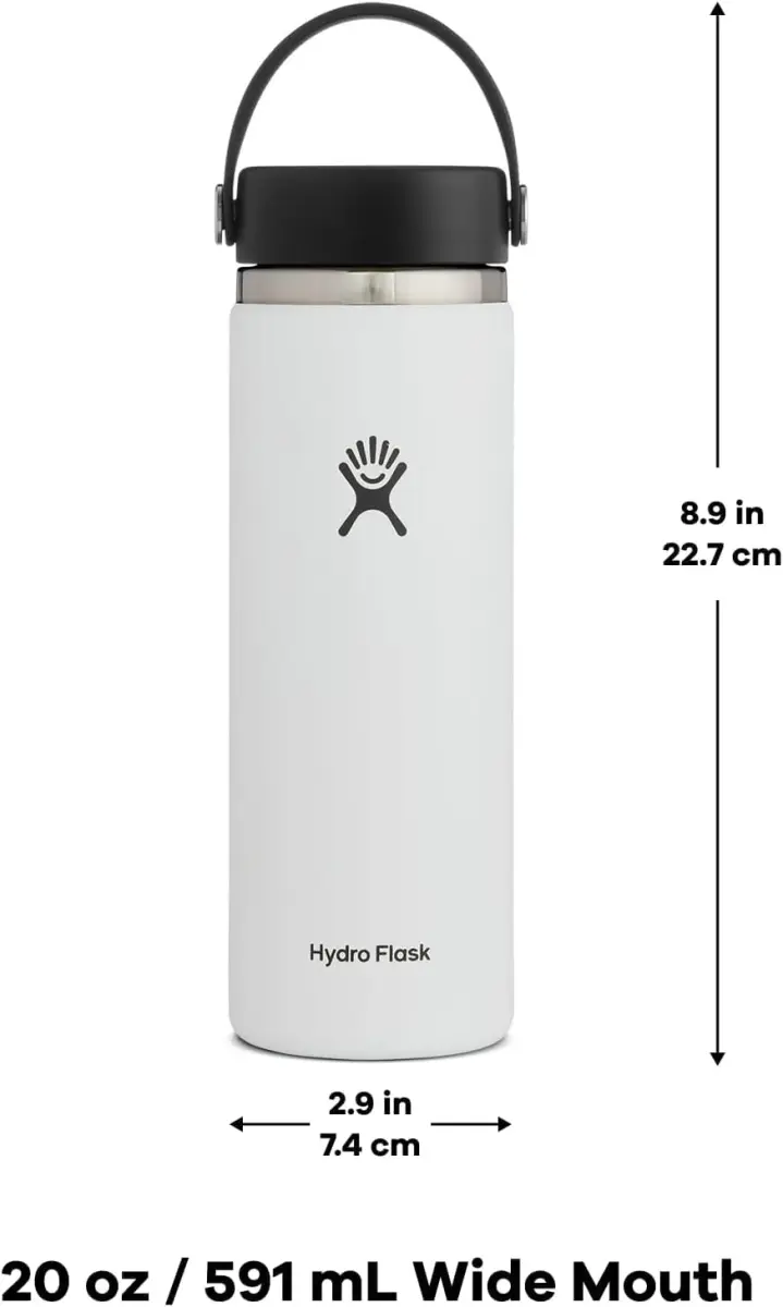 Hydro Flask 20 Oz Wide Mouth Flex Cap Bottle Moonshadow | Insulated Stainless Steel Hydration - view 3