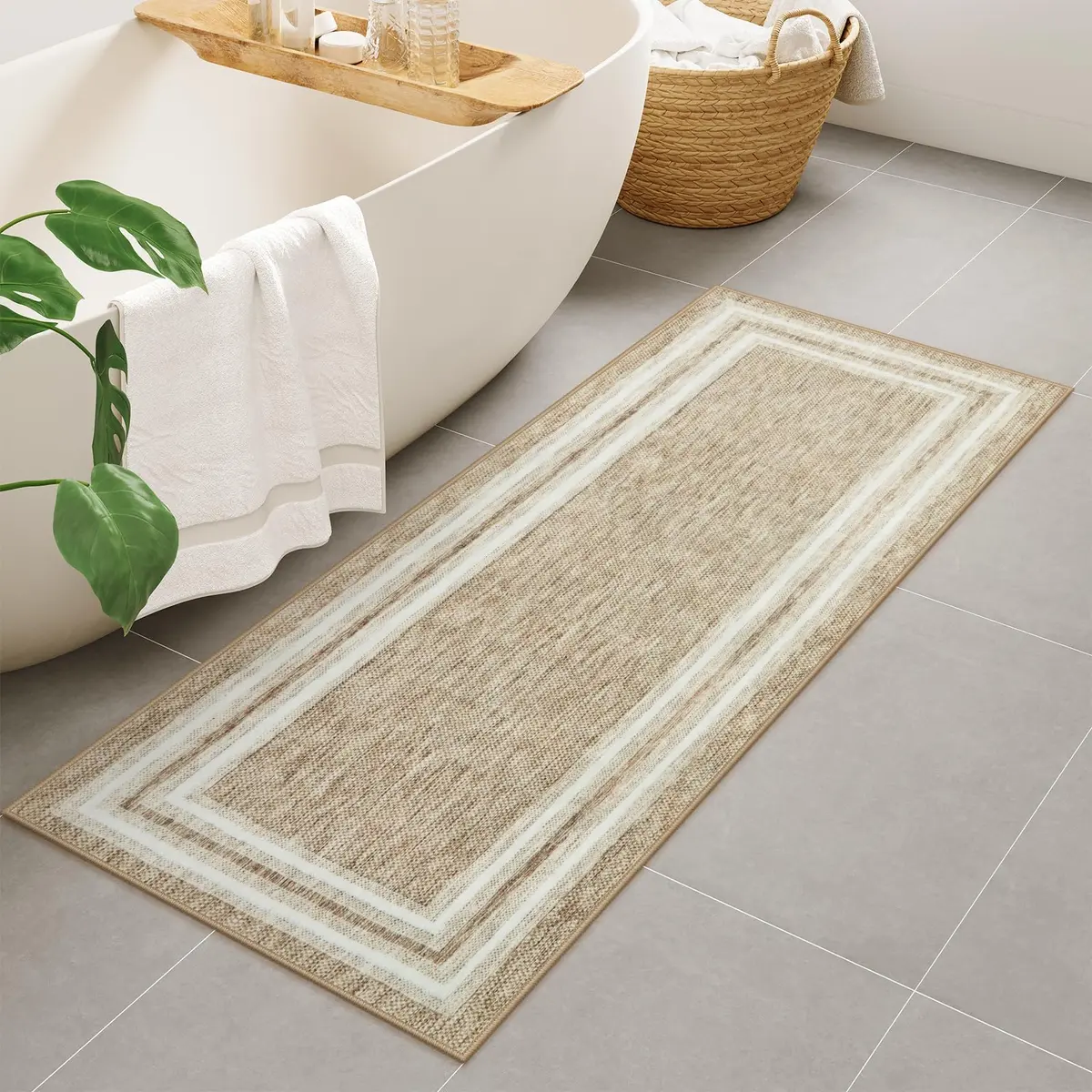 OJIA 2'x5' (61cm x 152cm) Runner Rug | Machine Washable Non-Slip Polyester Hallway Carpet - main product image