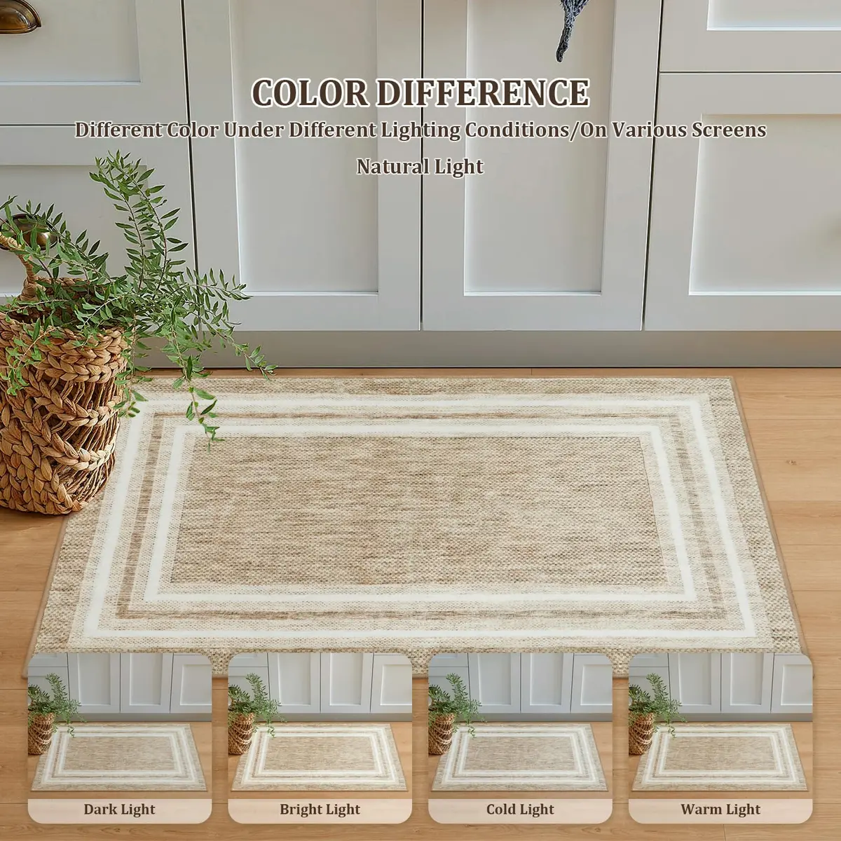 OJIA 2'x5' (61cm x 152cm) Runner Rug | Machine Washable Non-Slip Polyester Hallway Carpet - view 6