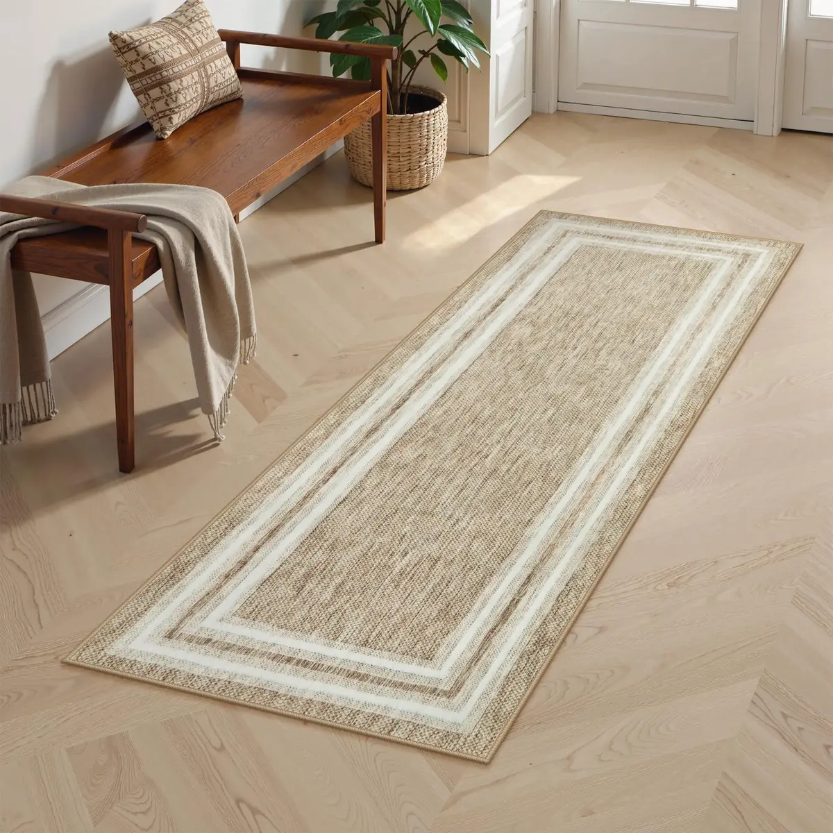 OJIA 2'x5' (61cm x 152cm) Runner Rug | Machine Washable Non-Slip Polyester Hallway Carpet - view 8