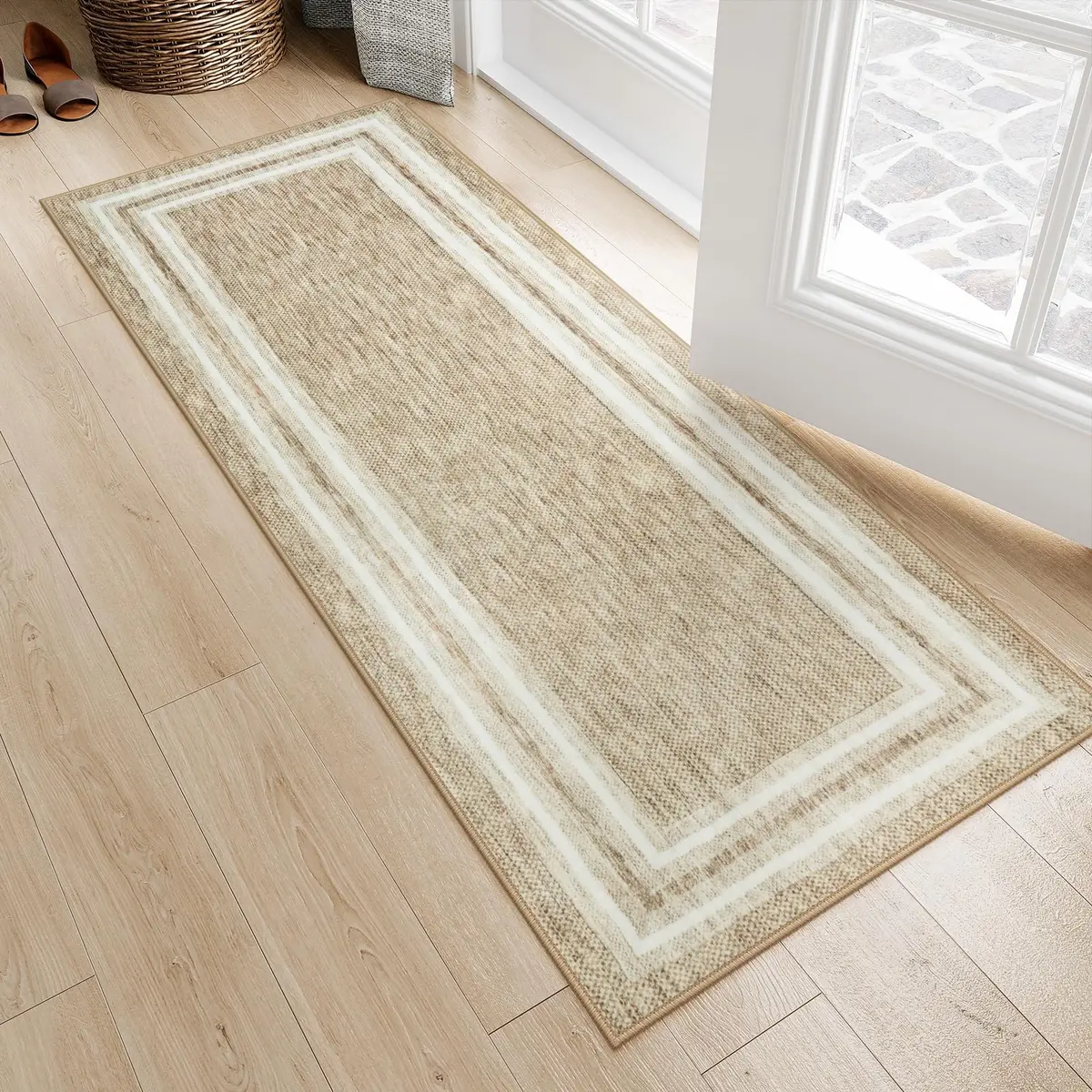 OJIA 2'x5' (61cm x 152cm) Runner Rug | Machine Washable Non-Slip Polyester Hallway Carpet - view 2