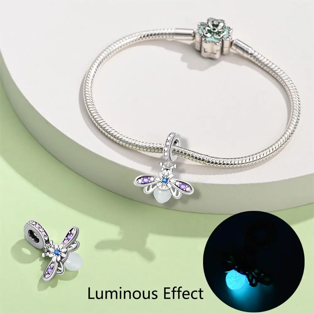 HappyStar 925 Sterling Silver Charm Beads for Bracelets & Necklaces | Unique Dangle Pendants with Spacer Beads (70-120 chars) - view 2