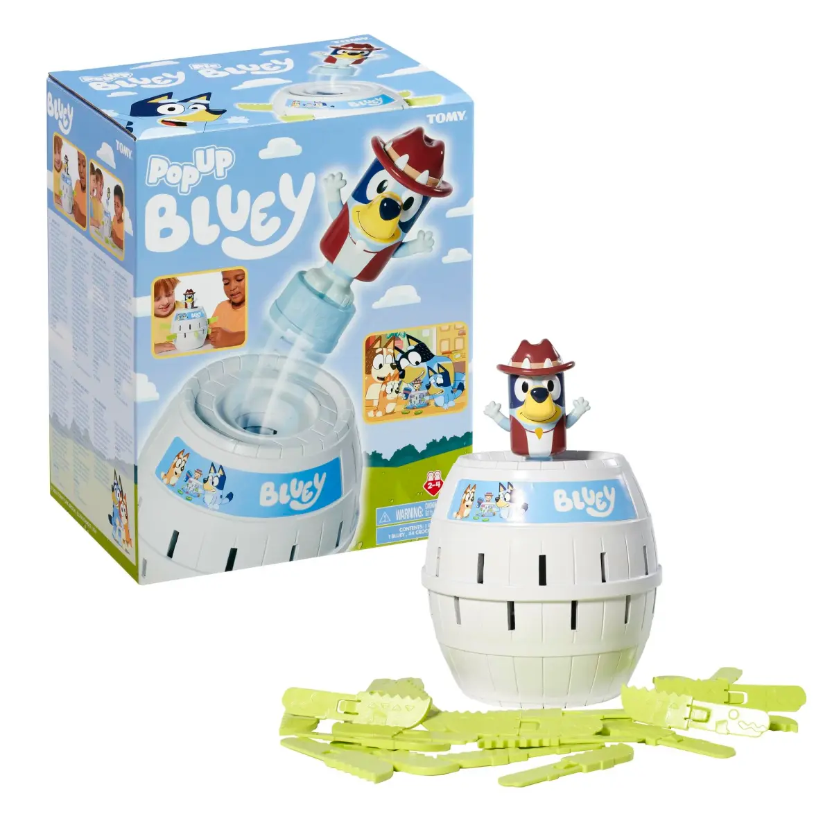 TOMY Pop Up Bluey Game - Family Action Game with 24 Crocodile Sticks | Educational Board Game for Kids Ages 4+ - view 6