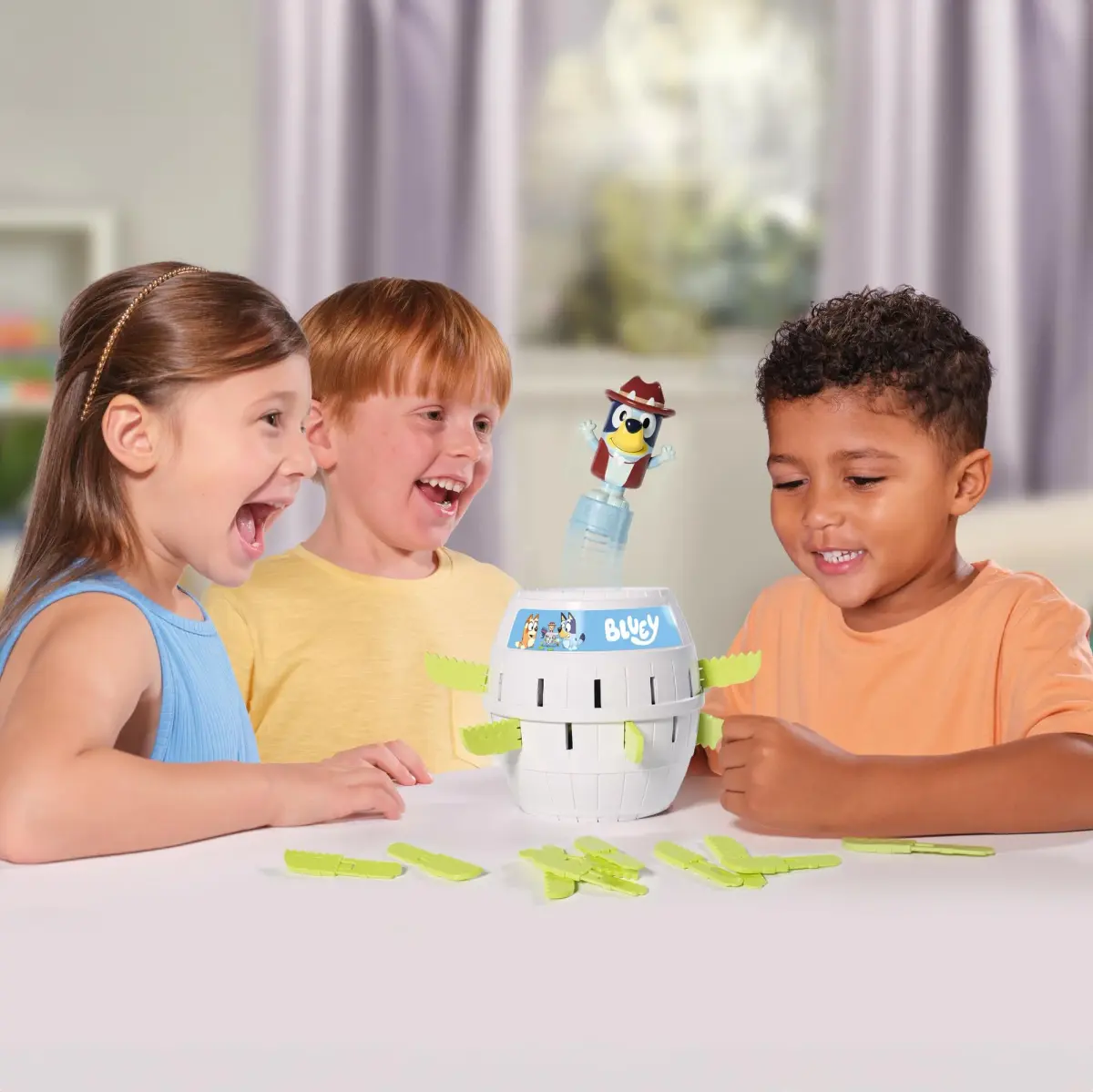 TOMY Pop Up Bluey Game - Family Action Game with 24 Crocodile Sticks | Educational Board Game for Kids Ages 4+ - view 2