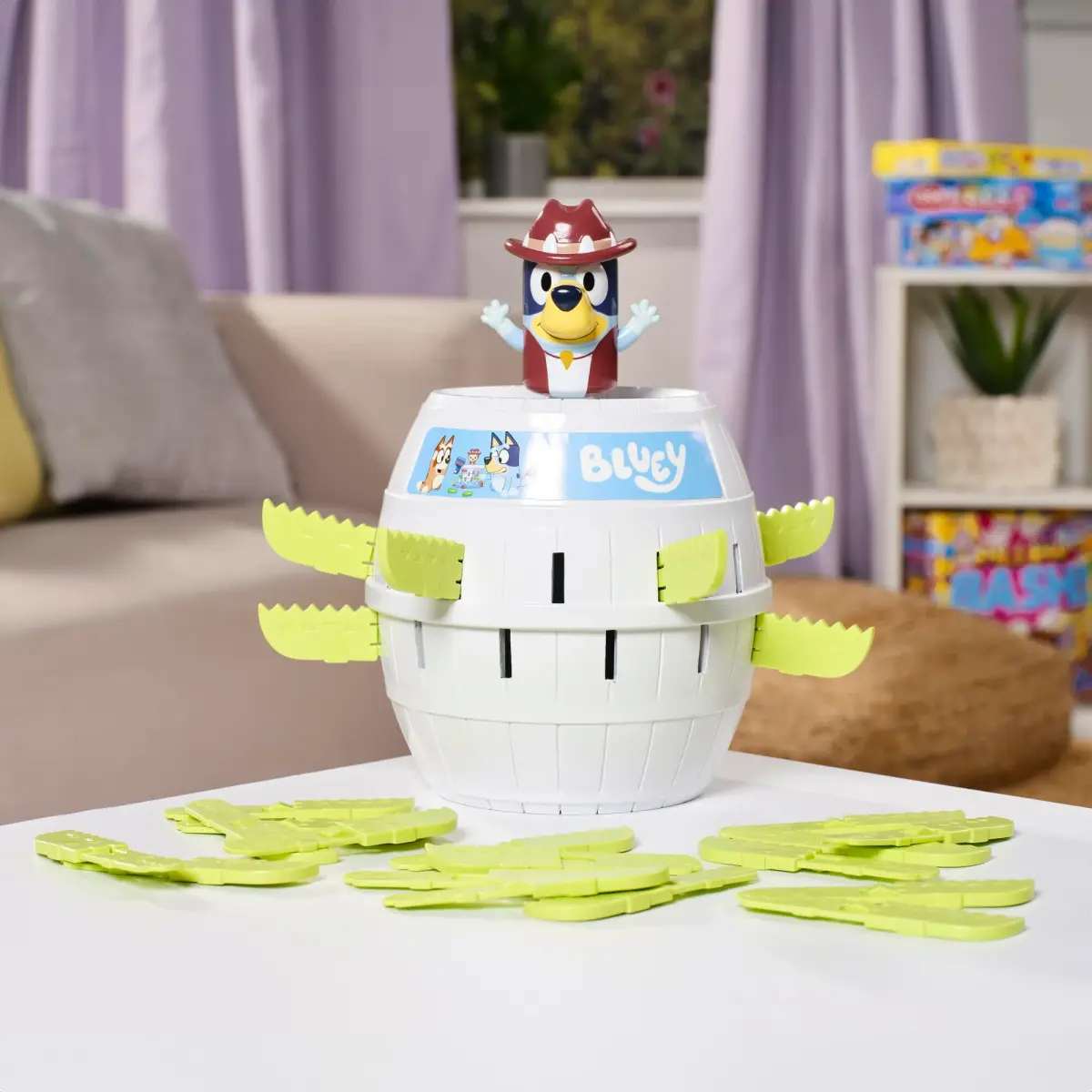 TOMY Pop Up Bluey Game - Family Action Game with 24 Crocodile Sticks | Educational Board Game for Kids Ages 4+ - view 3
