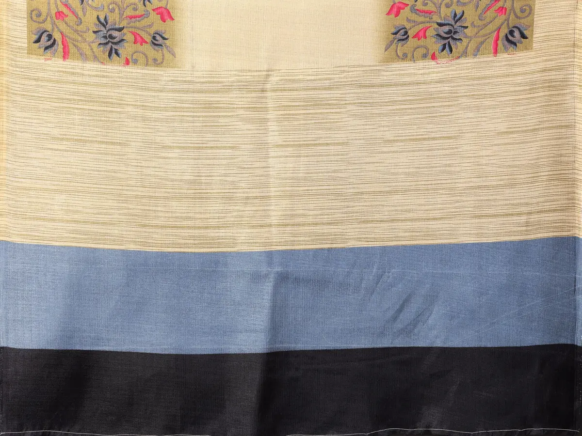 Yashika Women's Printed Art Silk Woven Saree with Unstitched Blouse - Grey, 280cm Length | Versatile Festive Wear - view 4