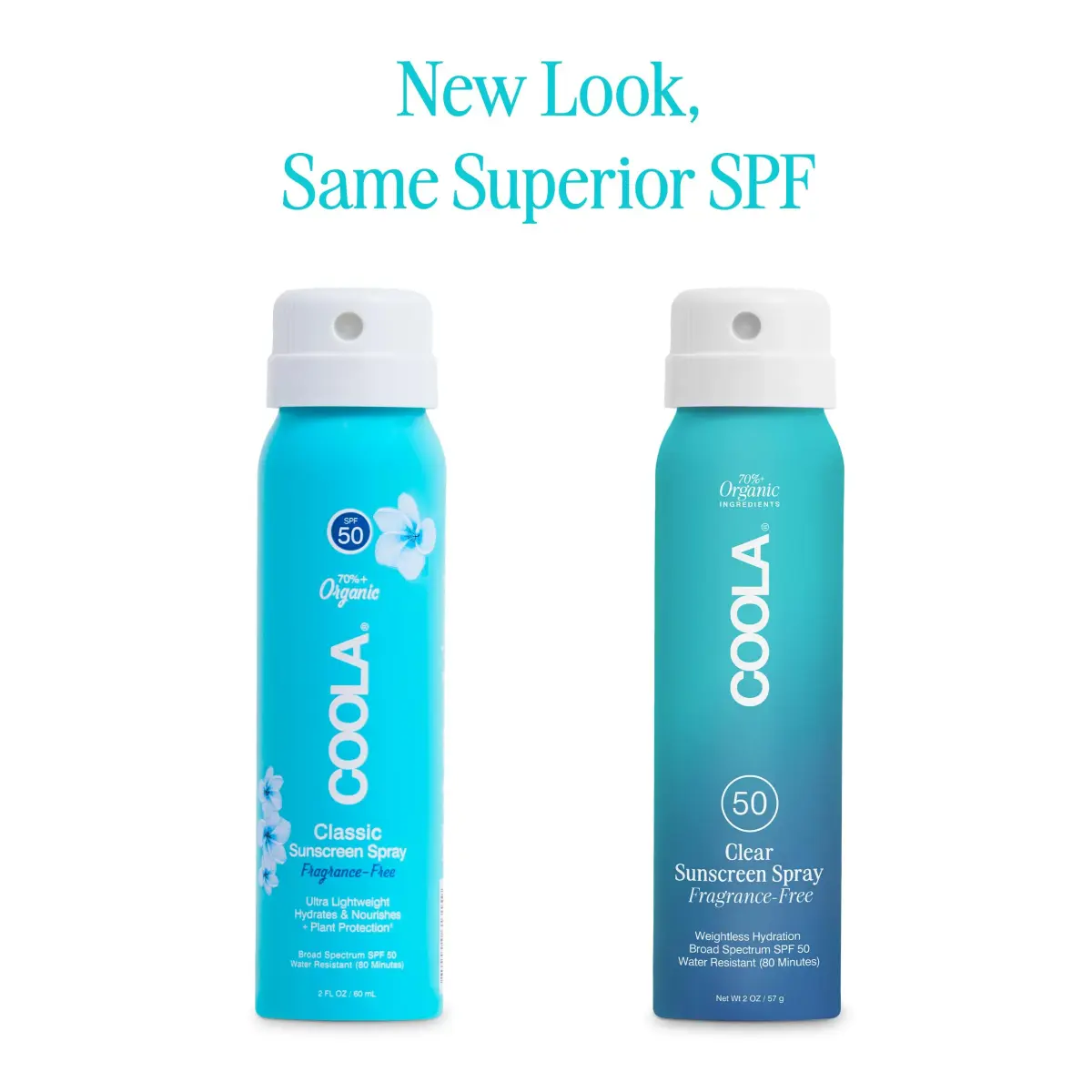 COOLA Clear Sunscreen Spray SPF 50, Fragrance Free, 2 Pack, 177ml (6 Fl Oz) & 59ml (2 Fl Oz) | Broad Spectrum Protection - view 3