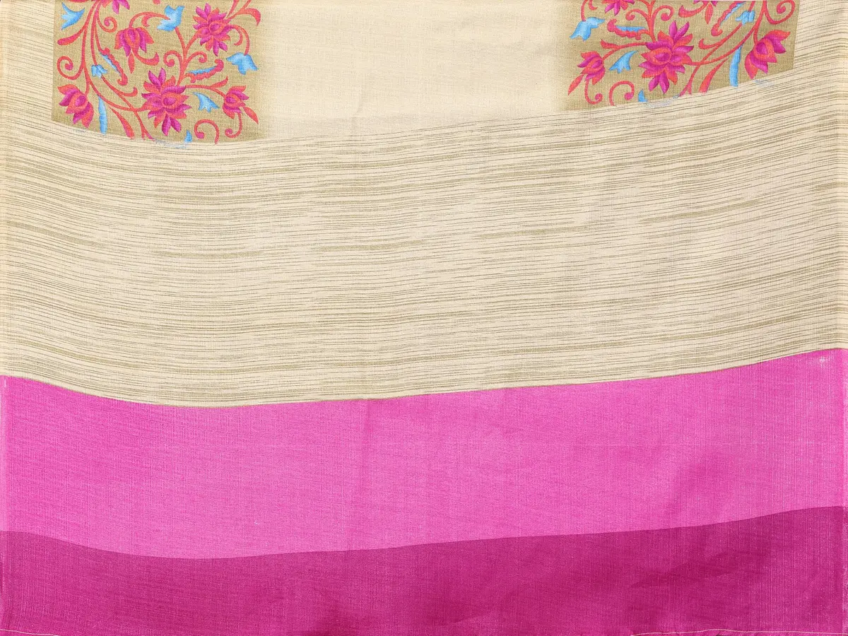 Yashika Women's Printed Woven Art Silk Saree with Unstitched Blouse, Purple 01, 280cm (109in) Length - view 4