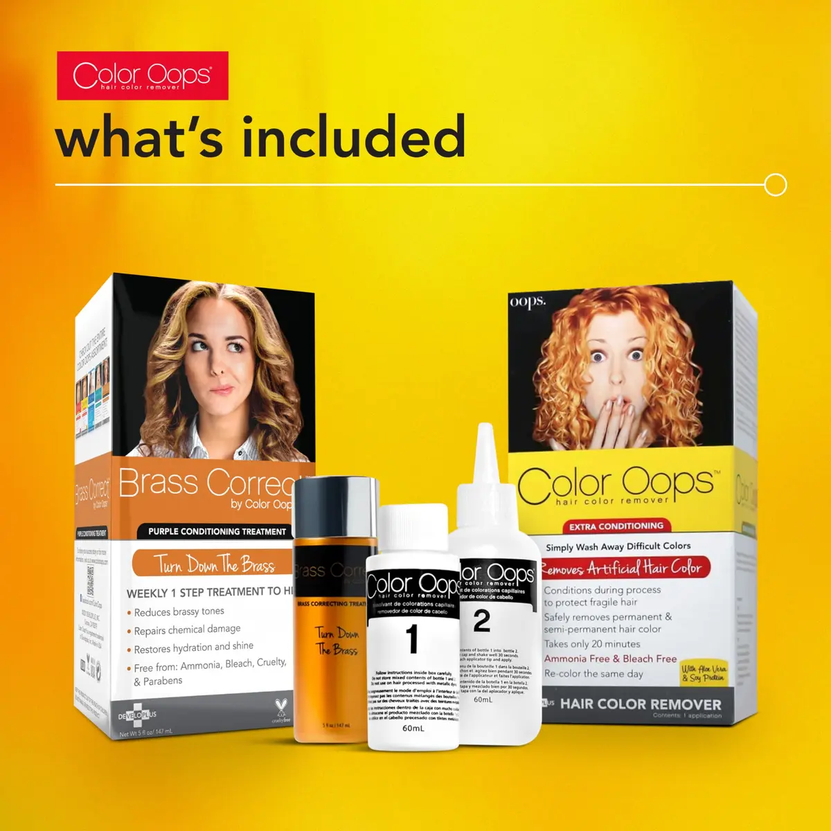 Color Oops Extra Conditioning Hair Color Remover & Brass Correct Bundle 296ml (10 Fl Oz) | Ammonia-Free Dye Removal - view 2