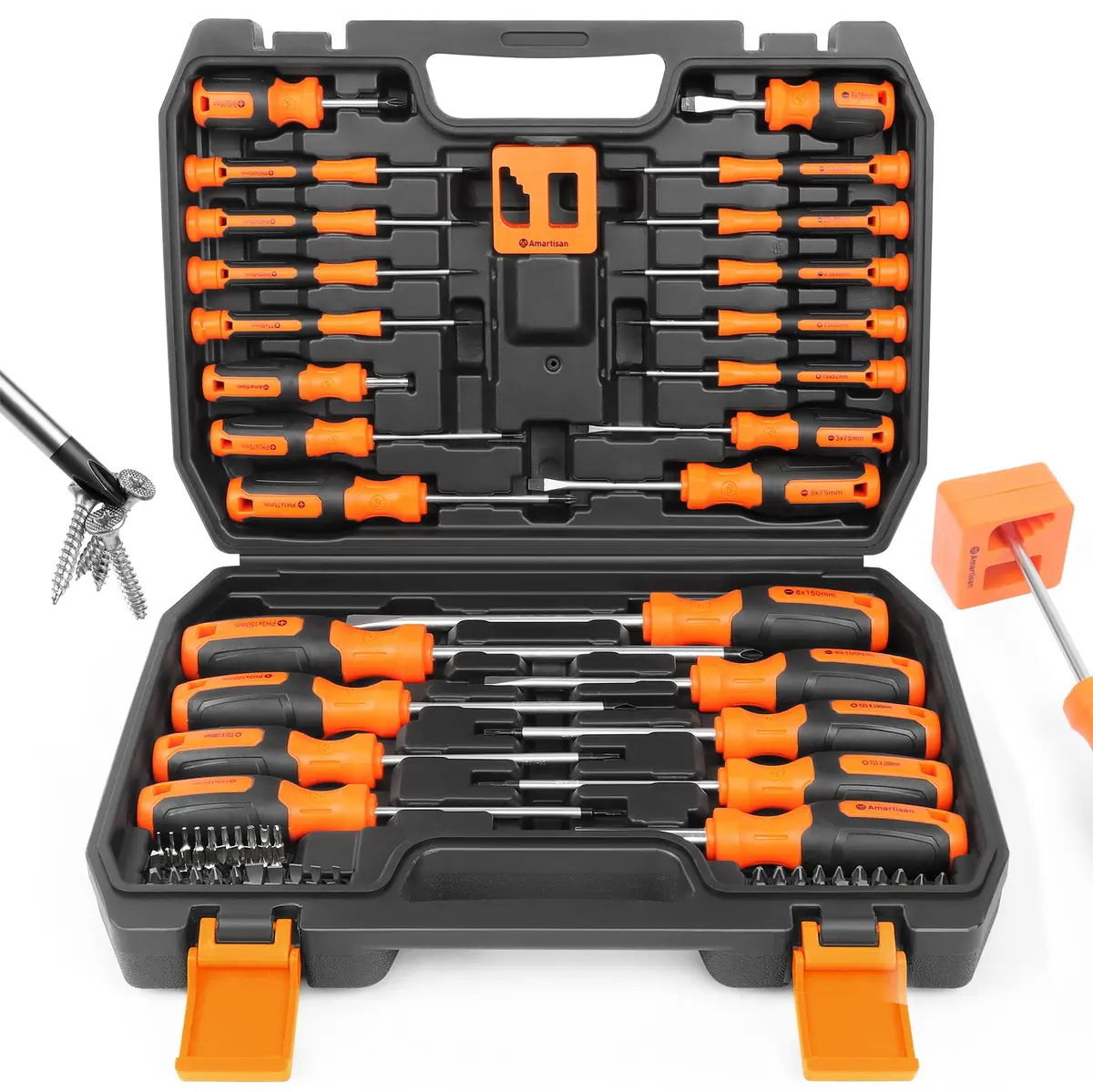 Amartisan 86-Piece Magnetic Screwdriver Set with Case | 3.43 lbs (1.56 kg) Tools for Men - main product image